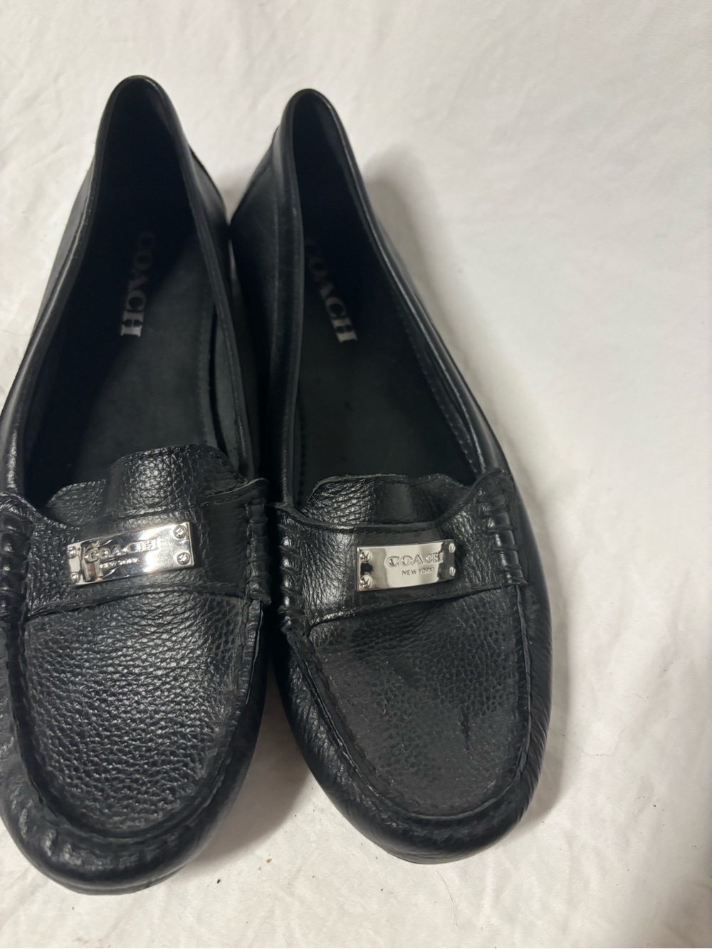 Never Worn Coach Black Leather Fredrica Moccasin Driving Loafers